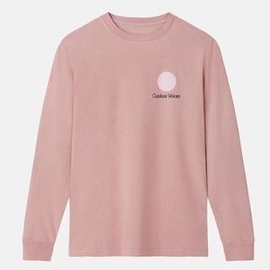 Outdoor Voices OV Circle Rosewood Longsleeve T-shirt in Rosewood